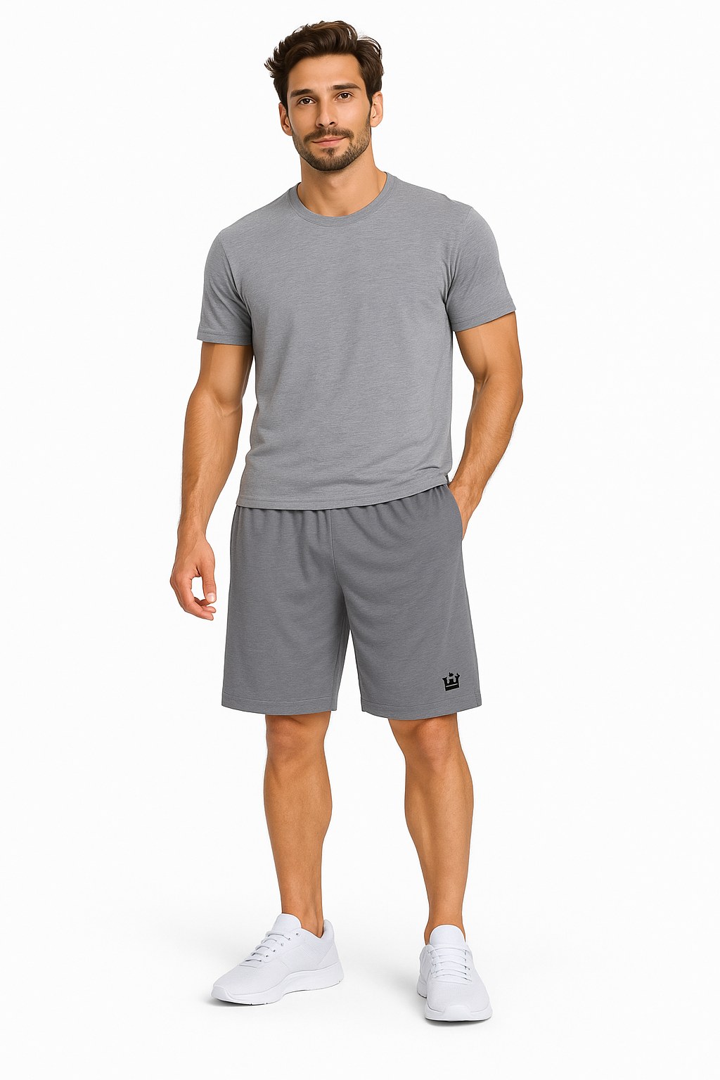 LukBerd Men's Long Athletic Shorts