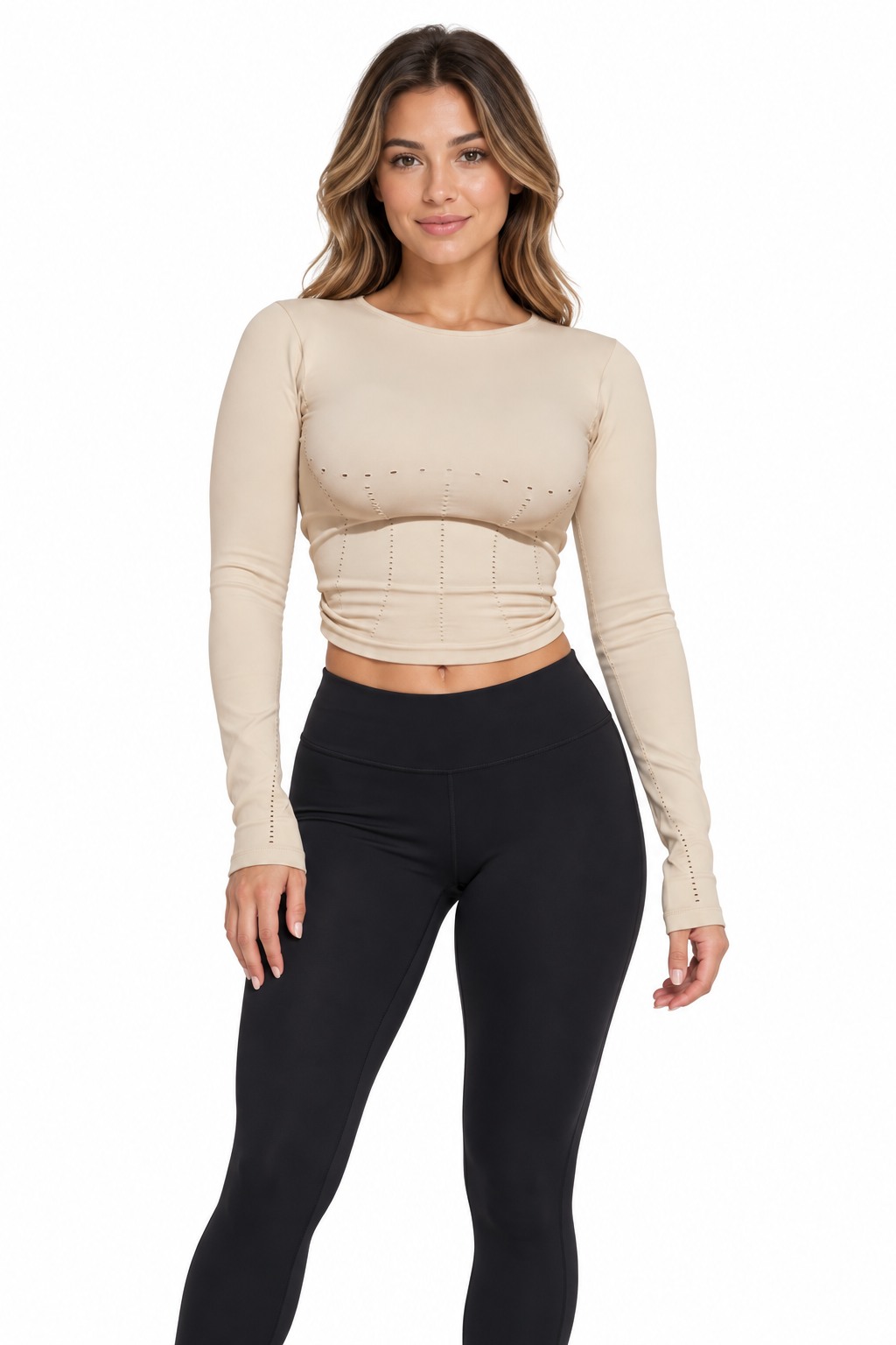 Laser Cut Long Gym Top